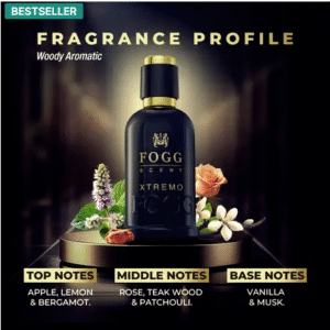 Fogg Scent Xtremo Eau de Parfum for Men | 75ml | Long-Lasting Men's Fragrance | Fresh & Intense Scent with Mandarin, Lemon & Neroli Notes | Gift-Ready Cologne