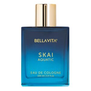 Bella Vita Luxury Skai Aquatic Unisex Long Lasting Perfume for Man and Woman | EDC | Bergamot, Lavender & Patchouli | Woody, Citrus Premium Fragrance Perfume for Men & Women