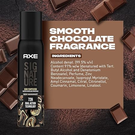 Ax Signature Dark Temptation Long Lasting No Gas Body Deodorant For Men - 122ml - Image 4