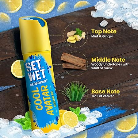 SET WET – Deodorant Spray Perfume Cool Avatar for men – 150ml