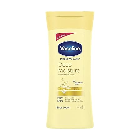 Vaseline Intensive Care, Deep Moisture Nourishing Body Lotion, for Radiant, Glowing Skin, with Glycerin, Non-Sticky, Fast Absorbing, Daily Moisturizer for Dry, Rough Skin, For Men & Women