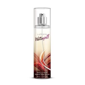 Layer'r Wottagirl Vanilla Twist Body Splash For Women Long Lasting - 135ml