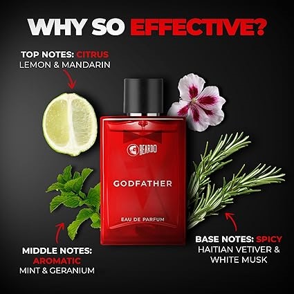 BEARDO Godfather Perfume For Men | Aromatic, Spicy Perfume For Men Long Lasting Perfume For Date Night Fragrance | Body Spray For Men | Valentines Day Gift For Husband | Boyfriend - Image 3