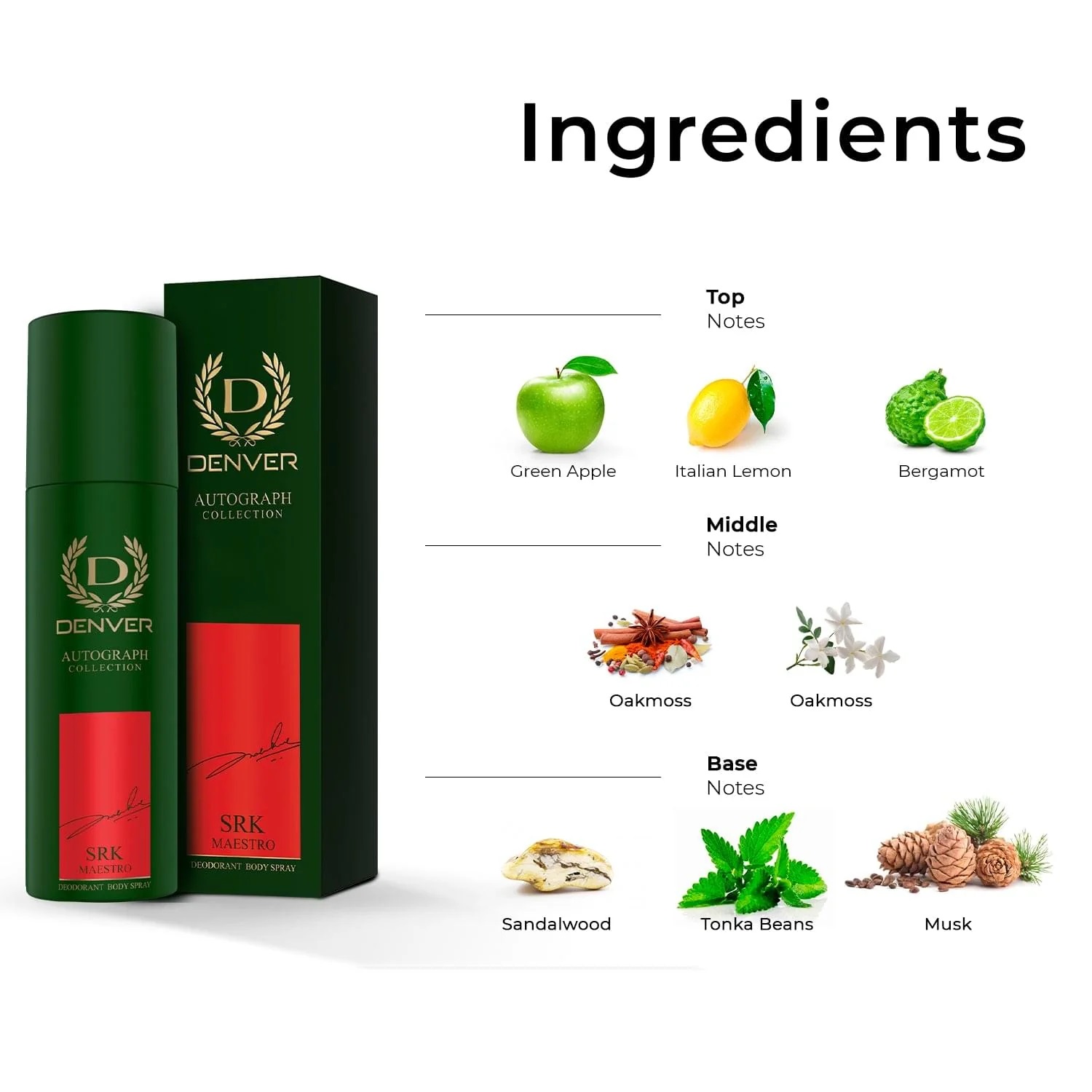 Denver - Autograph SRK Mestro No Gas Body Spray For Men - 140ml - Image 3