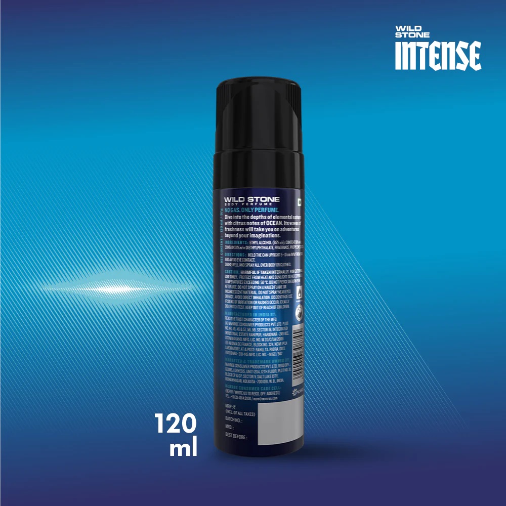 Wild Stone - Intense Ocean No Gas Body Spray For Men - 120ml - Image 4