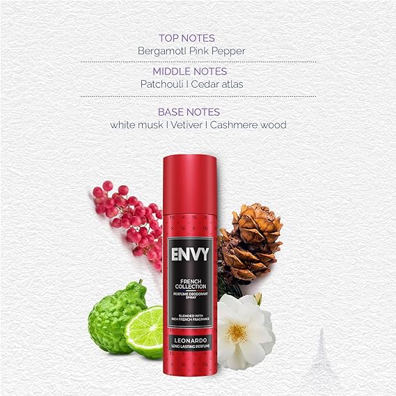 ENVY French Collection - Leonardo Deodorant - 120ML | Long Lasting Luxury Fragrance Deo for Men & Boys - Image 5