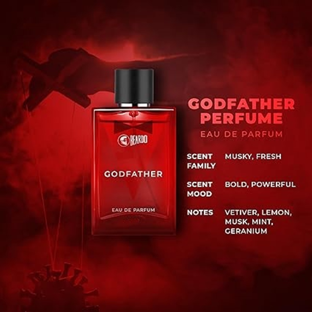 BEARDO Godfather Perfume For Men | Aromatic, Spicy Perfume For Men Long Lasting Perfume For Date Night Fragrance | Body Spray For Men | Valentines Day Gift For Husband | Boyfriend