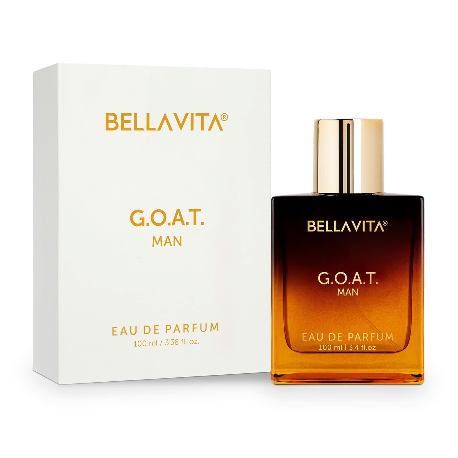 Bella Vita Luxury G.O.A.T Long Lasting Perfume for Man | Eau De Parfum | Bergamot, Patchouli & Vetiver | Spicy, Citrus, Woody, Musky Premium Fragrance for Men