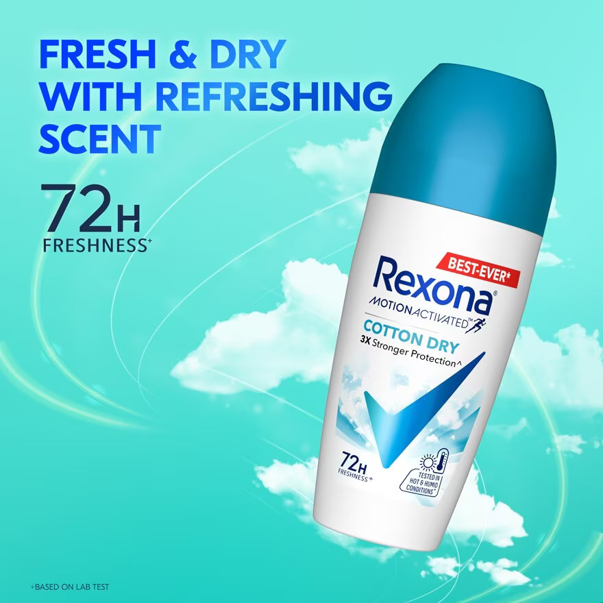 Rexona – Cotton Dry Deodorants Dry Roll On For Women – 45ml