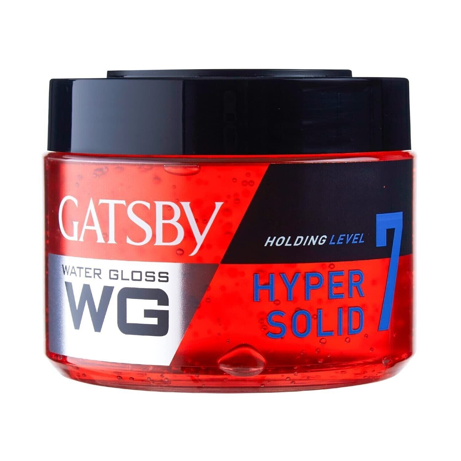 Gatsby Water Gloss – Hyper Solid, Wet Look Hair Gel, Shine Effect, Long Lasting Hold, Non Sticky, Easy Wash Off, Holding Level 7