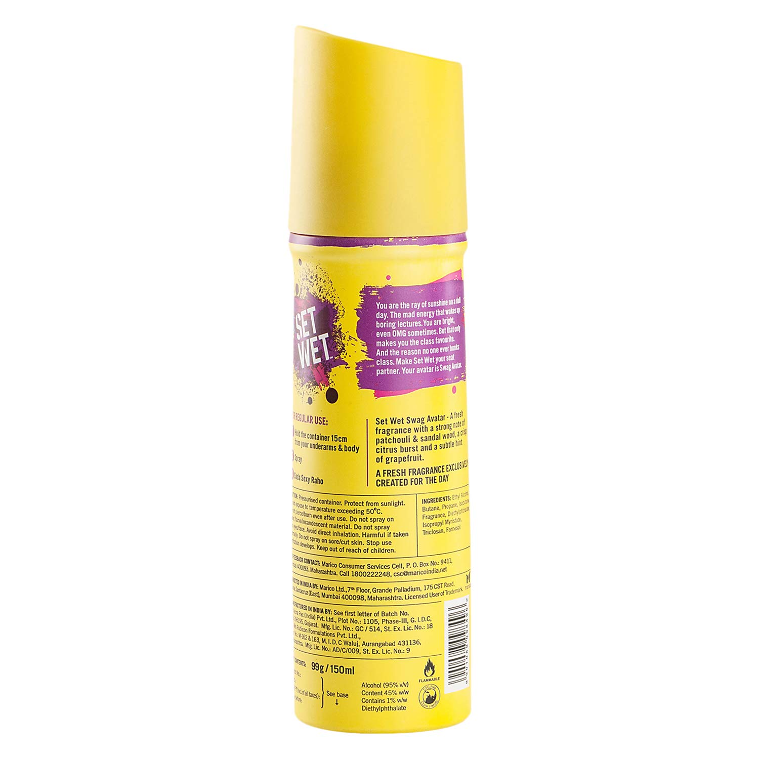 SET WET – Deodorant Spray Perfume SWAG Avatar for men – 150ml