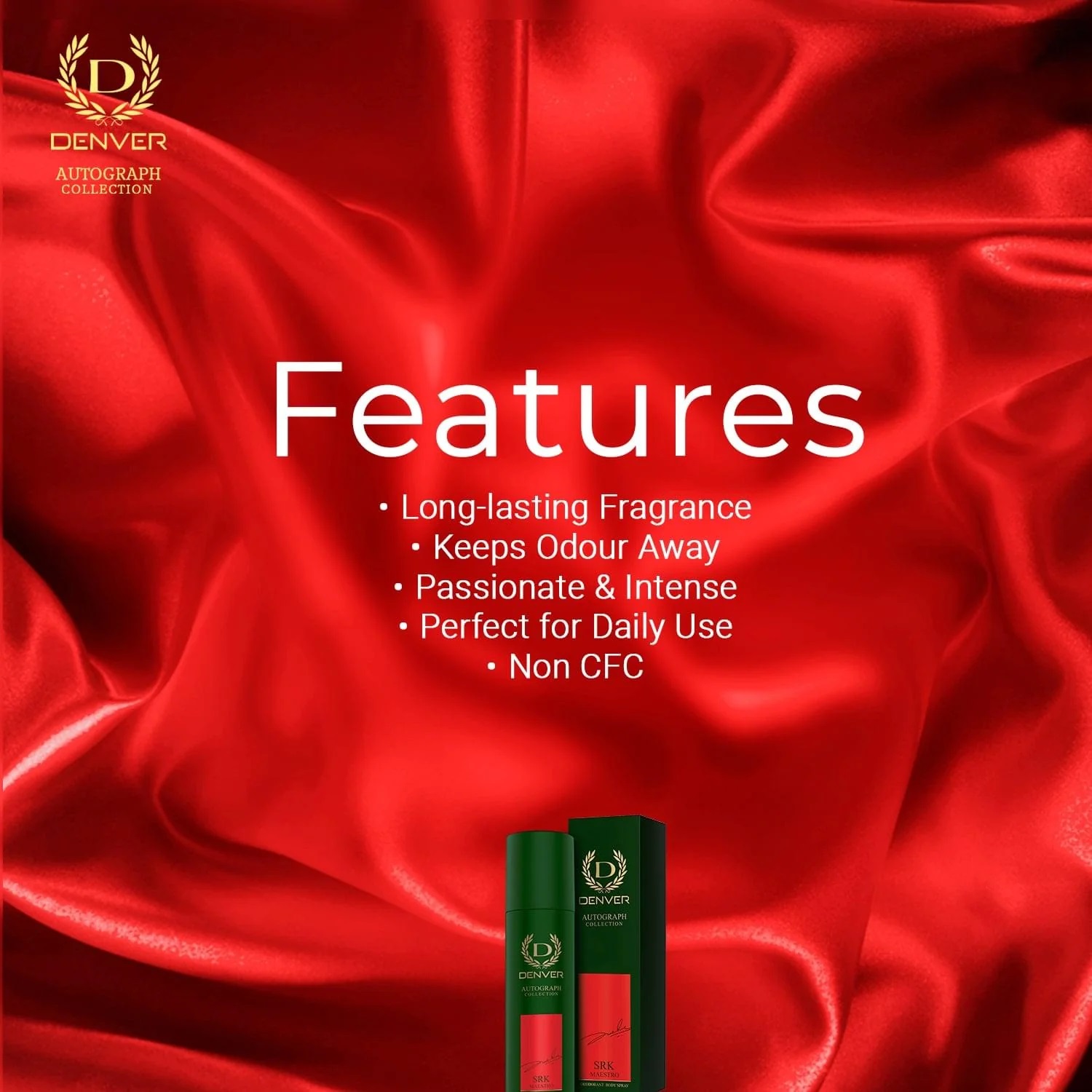 Denver - Autograph SRK Mestro No Gas Body Spray For Men - 140ml - Image 5