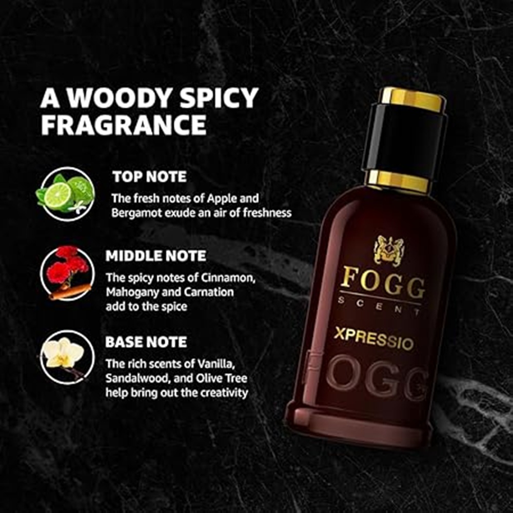 Fogg Scent Xpressio Eau de Parfum for Men | Long-Lasting Men's Fragrance | Fresh & Intense Scent with Mandarin, Lemon & Neroli Notes | Gift-Ready Cologne - Image 3