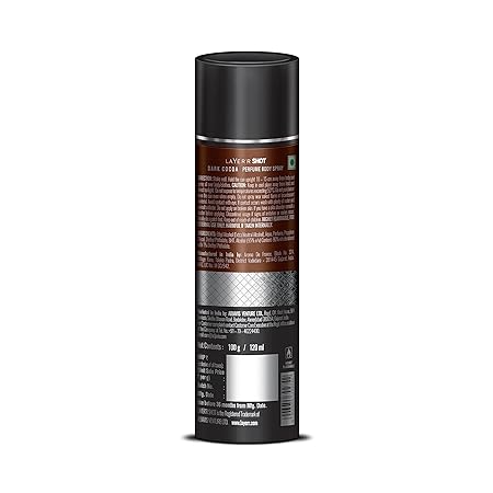 LAYER’R SHOT – DARK COCOA LONG LASTING BODY SPRAY For Men – 120ml