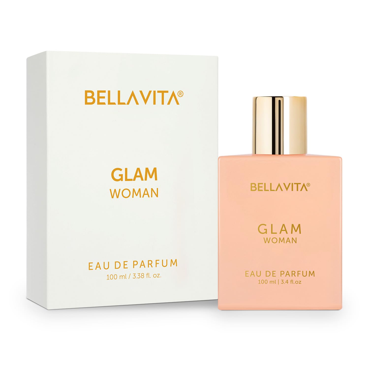 Bella Vita Luxury GLAM | Long Lasting Perfume for Woman | African Orange, Jasmine & Patchouli | Floral, Fruity, Woody Premium Fragrance for Women