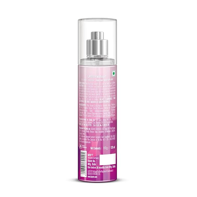 Layer’r Wottagirl Secret Crush Body Splash For Women Long Lasting – 135ml