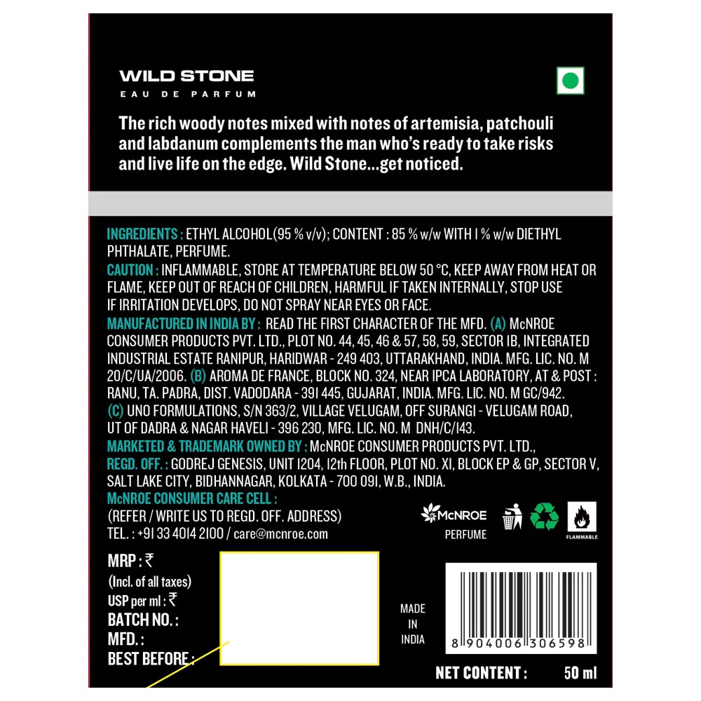 Wild Stone – Edge Premium Perfume for Men, Long Lasting Eau De Parfum|Luxury Fragrances