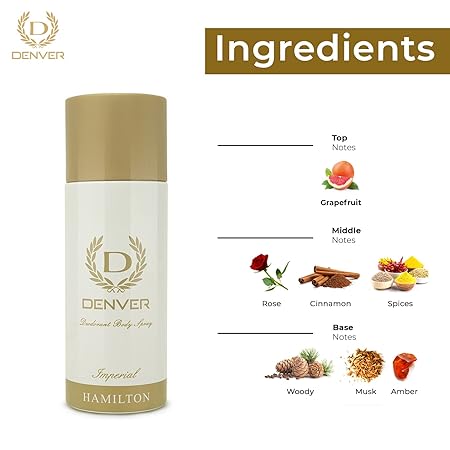 DENVER – Hamilton Imperial Deodorant Body Spray | Long Lasting Deodorant for Men – 165ML