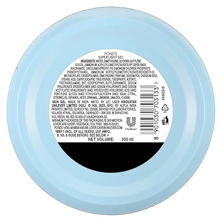 Pond’s Super Light Gel Oil Free Moisturiser With Hyaluronic Acid + Vitamin E