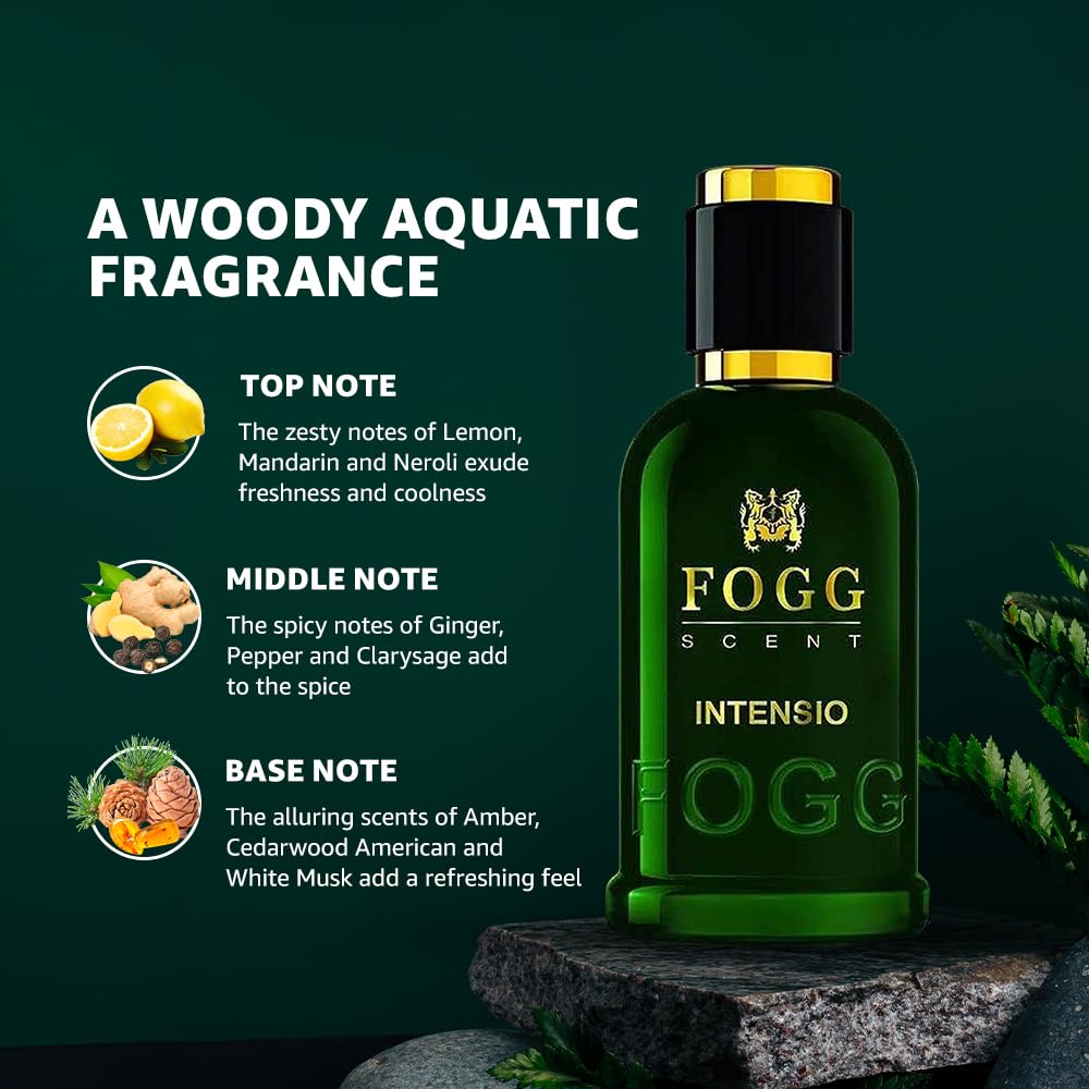 Fogg Scent Intensio Eau de Parfum for Men | Long-Lasting Men's Fragrance | Fresh & Intense Scent with Mandarin, Lemon & Neroli Notes | Gift-Ready Cologne - Image 5