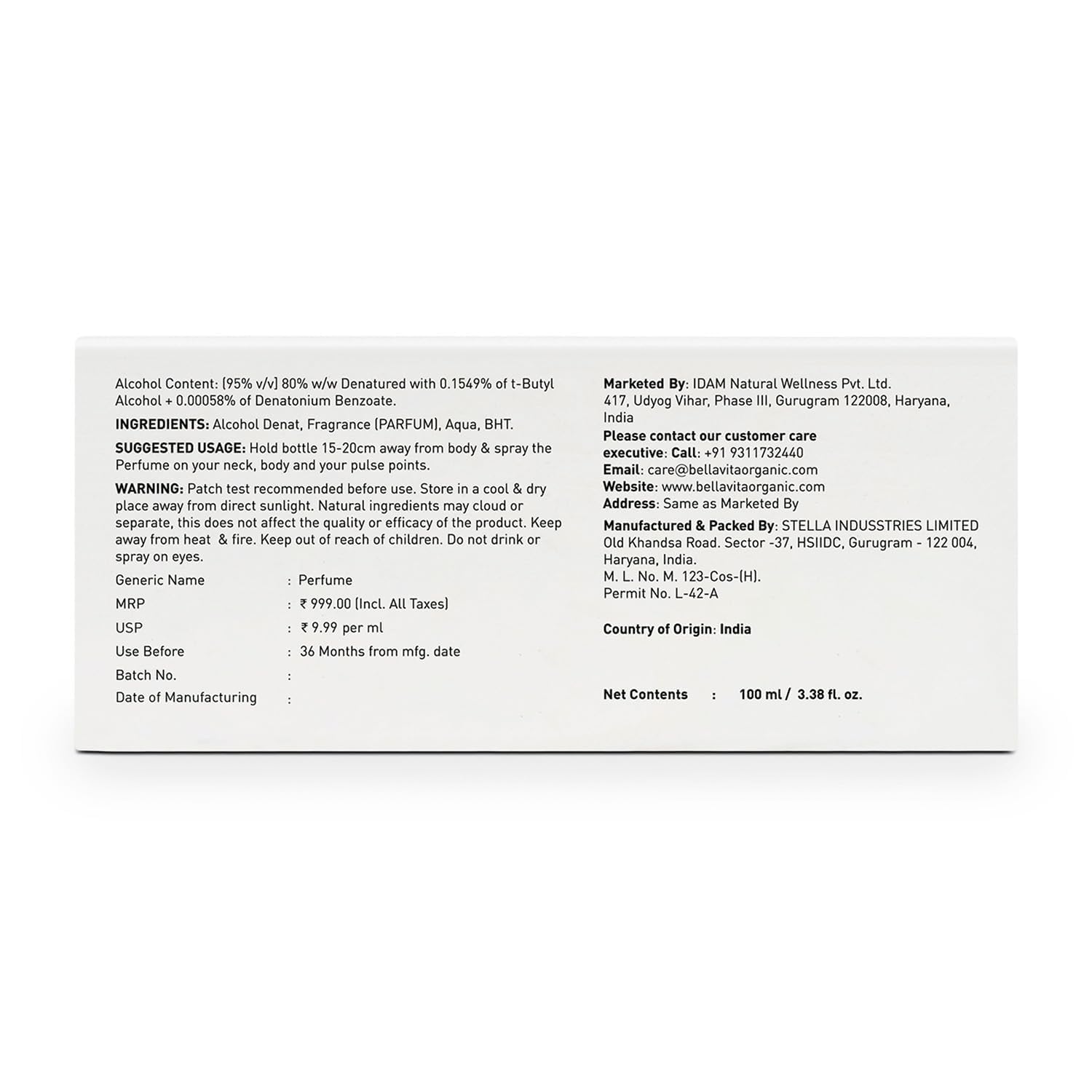 Bella Vita Luxury White Oud | Long Lasting Unisex EDP | with Orange, Patchouli, Musk | Oud & Fruity Premium Fragrance Perfume for Unisex | Great for Everyday Use - Image 4