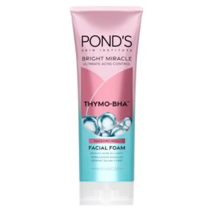 Pond'S Bright Miracle Ultimate Acne Solution THYMO-BHA Facial Foam- 90gm