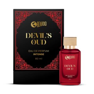 Beardo Devil's Oud Perfume for men 80ml | Leathery, Oud scent with Agarwood, Black Pepper, Musk & Cedarwood | Long Lasting Premium Mens Perfume | Best Date Night Eau de parfum for Men | Gift for men | Gift for Husband