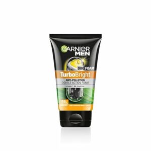 Garnier Men, Face Wash, Brightening & Anti-Pollution, TurboBright Double Action