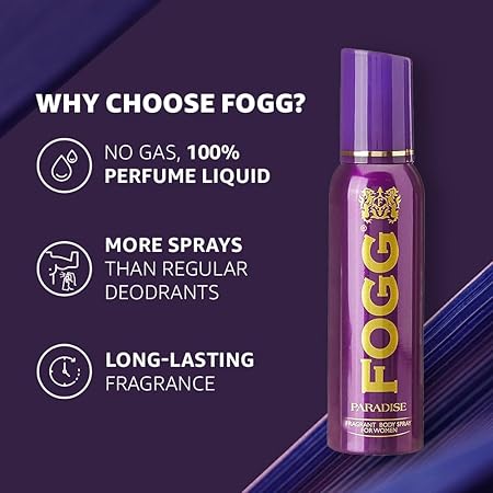 Fogg Paradise No Gas Deodorant for Women, Long-Lasting Perfume Body Spray - 120 ml - Image 4