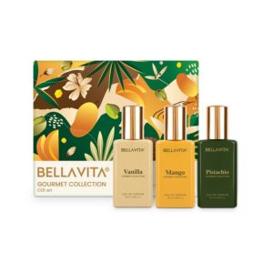 BELLAVITA Gourmet Collection Gift Set 3x20ml | Gift for Man and Woman | Long Lasting Perfume for Man and Woman | Vanilla, Mango and White Musk | Fruity Fragrance for Men & Women